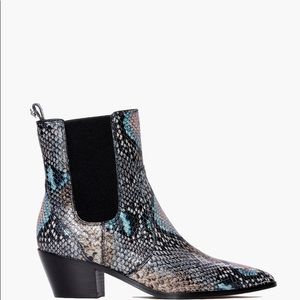 Willa Bootie - Black Multi Snake Print.